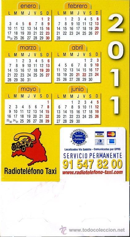 Collectionnisme Calendriers: CALENDARIO DE MESA 2011 - RADIOTELEFONO TAXI MADRID - AUTO
