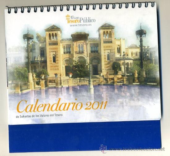 Collectionnisme Calendriers: calendario de mesa 2011 - tesoro publico - arte acuarela - edificios emblematicos - portada sevilla