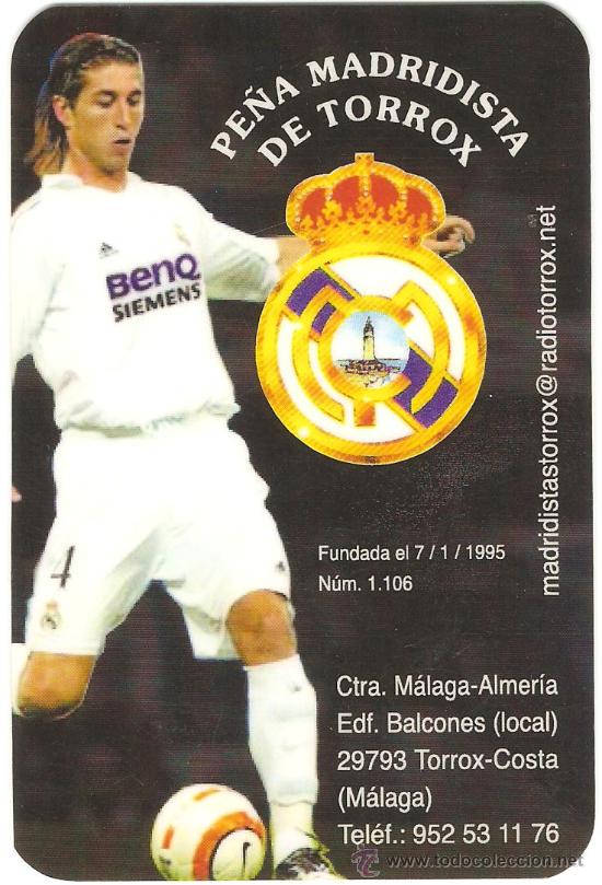 Coleccionismo Calendarios: CALENDARIO DE BOLSILLO REAL MADRID. A&Ntilde;O 2007. SERGIO RAMOS. PL&Aacute;STICO DURO. PE&Ntilde;A MADRIDISTA.