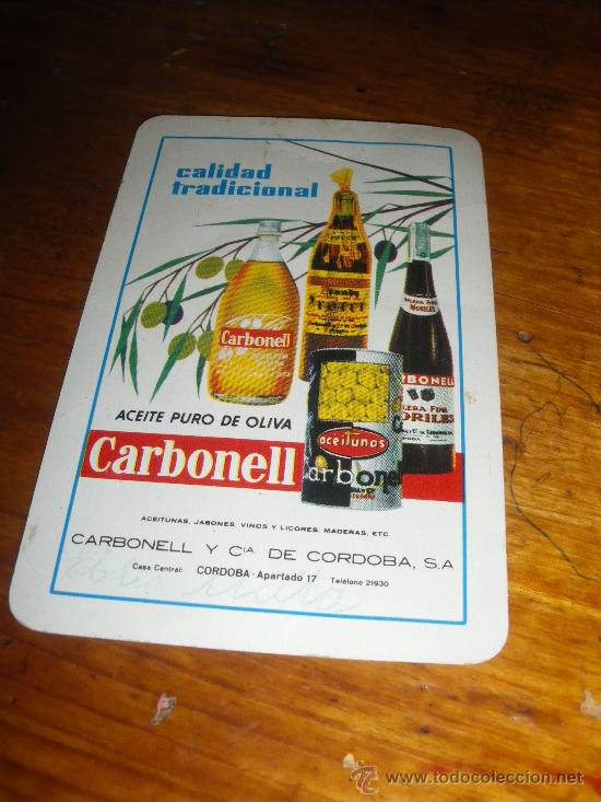 Coleccionismo calendarios: ALMANAQUE FOURNIER DE ACEITE PURO DE OLIVA CARBONELL. CORDOBA 1964.