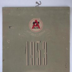 Coleccionismo Calendarios: CALENDARIO COMPLETO PARA EL AÑO 1953. MÁQUINAS DE COSER ALFA.. Lote 28496377