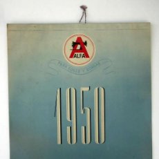 Coleccionismo Calendarios: CALENDARIO COMPLETO PARA EL AÑO 1950. MÁQUINAS DE COSER ALFA.. Lote 28497041