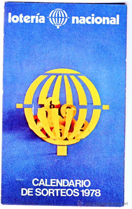 Collectables Calendars: LOTERIA NACIONAL.- CALENDARIO DE SORTEOS DE 1978.-