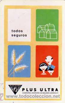 Colecionismo Calend&aacute;rios: Calendario Fournier. A&ntilde;o 1967. Todo Seguros. Plus Ultra.