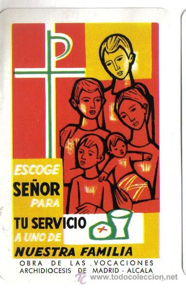 Coleccionismo calendarios: CALENDARIO FOURNIER ESCOGE SE&Ntilde;OR PARA TU SERVICIO A&Ntilde;O 1965
