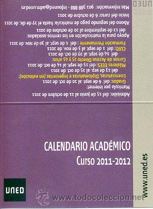 Coleccionismo calendarios: calendario bolsillo 2011 - d&iacute;ptico - uned - ense&ntilde;anza - Foto 1