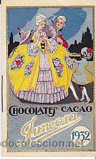 Coleccionismo calendarios: CALENDRIO PARA 1932 CHOCOLATES EVARISTO JUNCOSA - Foto 1