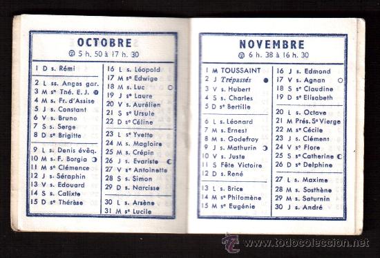 Coleccionismo calendarios: calendario librito frances 1967 - Foto 2