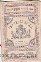 Colecionismo Calend&aacute;rios: CALENDARIO PARA 1887 FRATELLI BOCCA ITALIANO