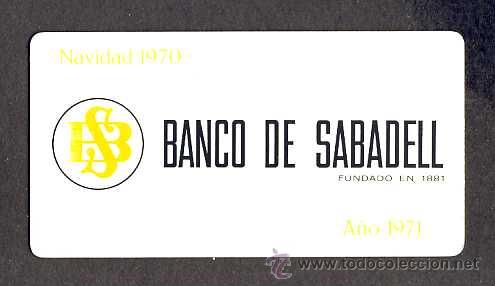 Coleccionismo calendarios: Calendario 1971 BANCO DE SABADELL en aluminio
