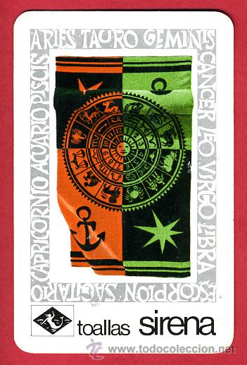 Coleccionismo Calendarios: CALENDARIO FOURNIER, PUBLICIDAD TOALLAS SIRENA , 1968 ,ORIGINAL , CAL4727