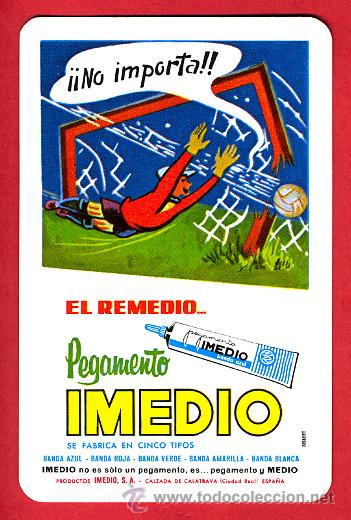 Coleccionismo Calendarios: CALENDARIO FOURNIER, PUBLICIDAD PEGAMENTO IMEDIO , 1975 ,ORIGINAL , CAL4737