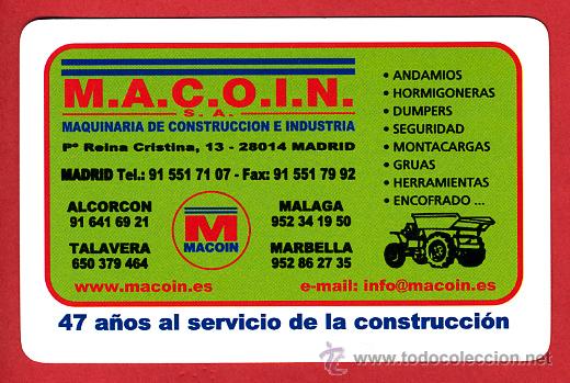 Coleccionismo Calendarios: CALENDARIO FOURNIER, PUBLICIDAD MACOIN , 2006 ,ORIGINAL , CAL4881