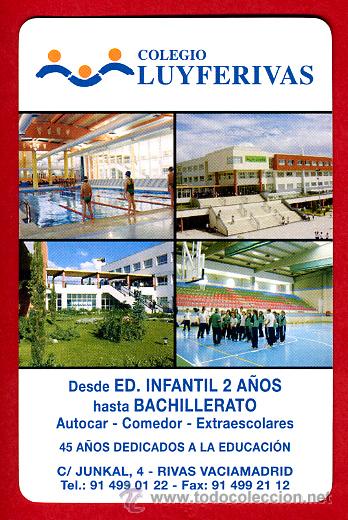 Collectables Calendars: CALENDARIO FOURNIER, PUBLICIDAD COLEGIO LUYFERIVAS , 2009 ,ORIGINAL , CAL4911