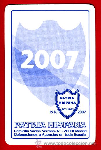 Collectables Calendars: CALENDARIO FOURNIER, PUBLICIDAD PATRIA HISPANA SEGUROS , 2007 ,ORIGINAL , CAL4920