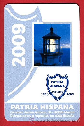 Collectables Calendars: CALENDARIO FOURNIER, PUBLICIDAD PATRIA HISPANA SEGUROS , 2009 ,ORIGINAL , CAL4922