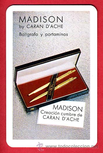 Coleccionismo Calendarios: CALENDARIO FOURNIER, PUBLICIDAD, MADISON DE CARAN DACHE , 1973 ,ORIGINAL ,CAL4999