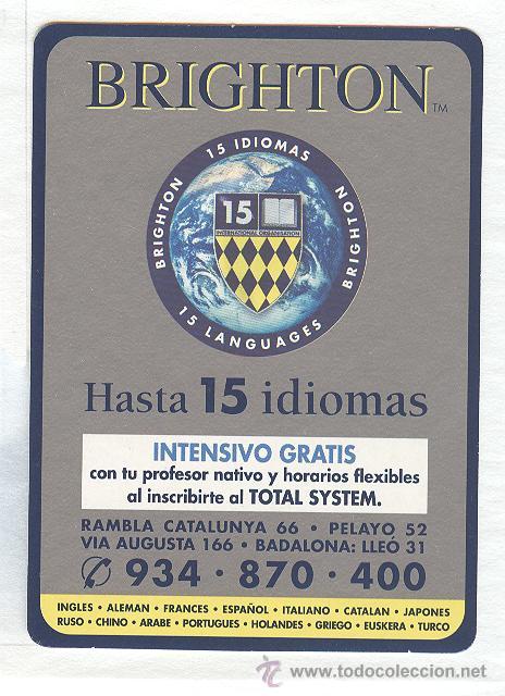 Coleccionismo calendarios: Academia Brighton a&ntilde;o 2000-2001