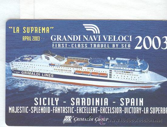 Collezionismo Calendari: Grandi Navi Veloci 2003