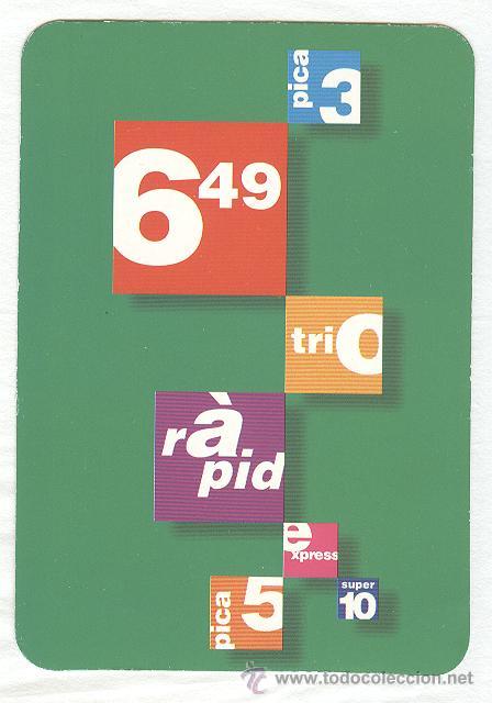 Coleccionismo Calendarios: LOTO 6-49 DE CATALUNYA A&Ntilde;O 1999