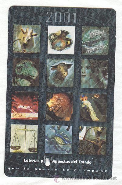 Collectionnisme Calendriers: Loteria Nacional 2001