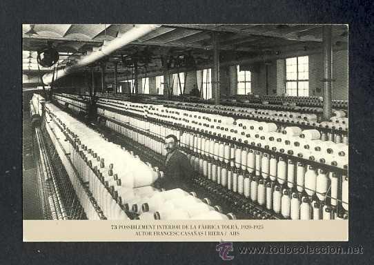 Coleccionismo Calendarios: Calendario Imatges del Sabadell antic del 2002: Possiblement interior fabrica Tolra, 1920 (num.73)