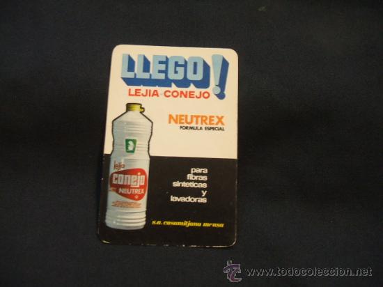 Collectables Calendars: CALENDARIO DE BOLSILLO - LEJIA CONEJO - NEUTREX - 1970 -