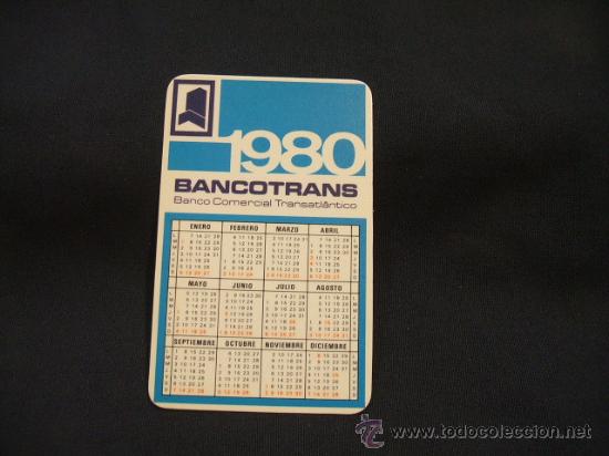Collezionismo Calendari: CALENDARIO DE BOLSILLO - BANCOTRANS - 1980 -