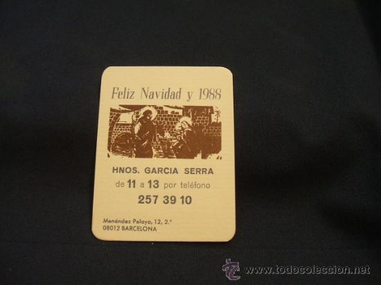 Collectables Calendars: CALENDARIO DE BOLSILLO - HERMANOS GARCIA SERRA - 1988 -