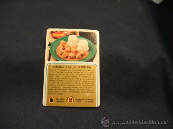 Collectionnisme Calendriers: CALENDARIO DE BOLSILLO  - MAGGI - ALBONDIGAS DE TERNERA - 1977 -