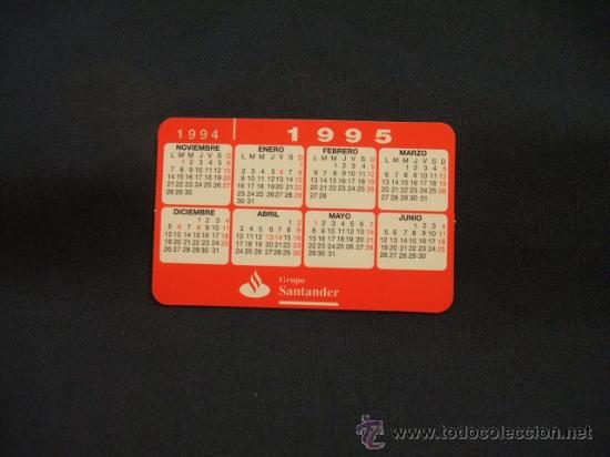 Coleccionismo Calendarios: CALENDARIO DE BOLSILLO - GRUPO SANTANDER -1994 - 1995 - 1996 -