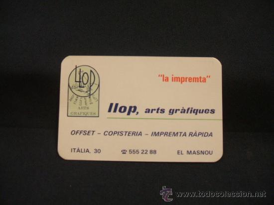 Collectionnisme Calendriers: CALENDARIO DE BOLSILLO - LA IMPREMTA - LLOP, ARTS GR&Agrave;FIQUES - 1987 -