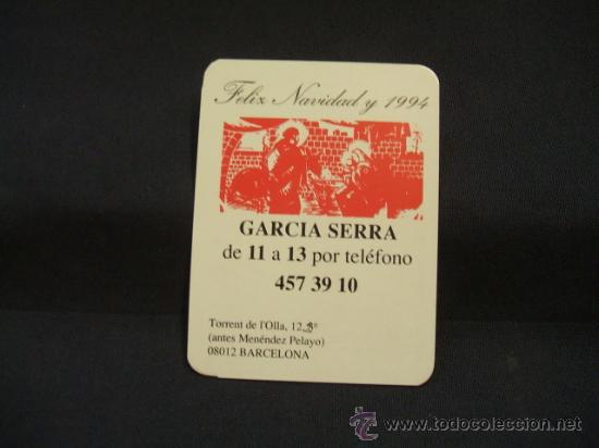 Coleccionismo calendarios: CALENDARIO DE BOLSILLO - GARCIA SERRA - 1994 -