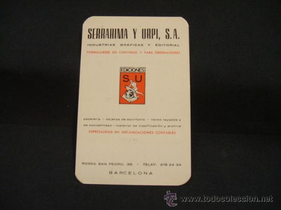 Collectables Calendars: CALENDARIO DE BOLSILLO - SERRAHIMA Y URPI - 1978 -