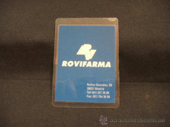 Collectables Calendars: CALENDARIO DE BOLSILLO PLASTIFICADO - ROVIFARMA - 1996 -