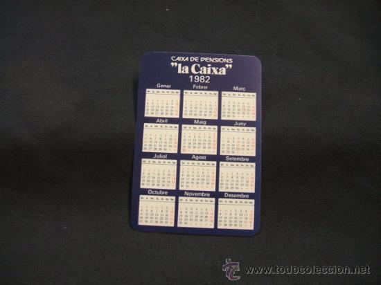 Coleccionismo calendarios: CALENDARIO DE BOLSILLO - CAIXA DE PENSIONS - LA CAIXA - 1982 - - Foto 2