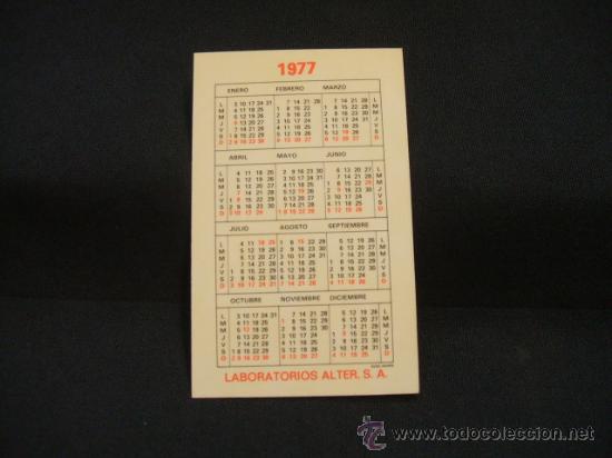 Coleccionismo calendarios: CALENDARIO DE BOLSILLO - NUTRIBEN - 1977 - - Foto 2