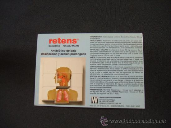 Collectables Calendars: CALENDARIO DE BOLSILLO - RETENS - LABORATORIOS WASSERMANN - 1993 -