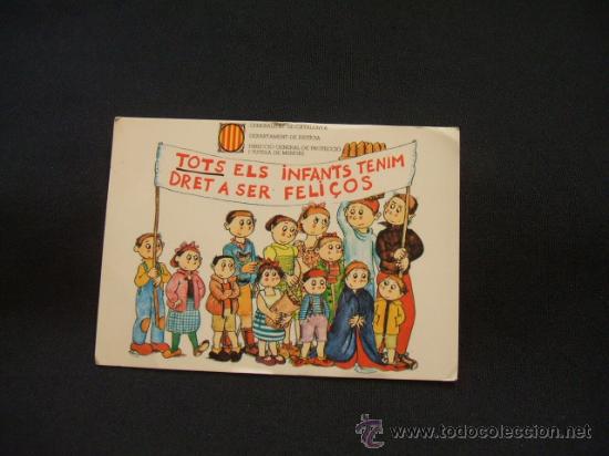 Coleccionismo calendarios: CALENDARIO DE BOLSILLO - TOTS ELS INFANTS TENIM DRET A SER FELI&Ccedil;OS  - 1987 -