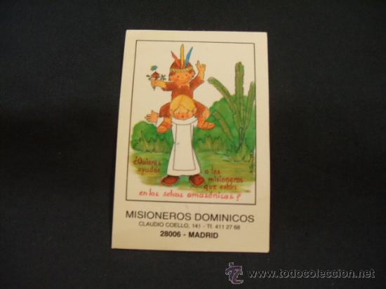 Coleccionismo Calendarios: CALENDARIO DE BOLSILLO - MISIONEROS DOMINICOS - 1987  -