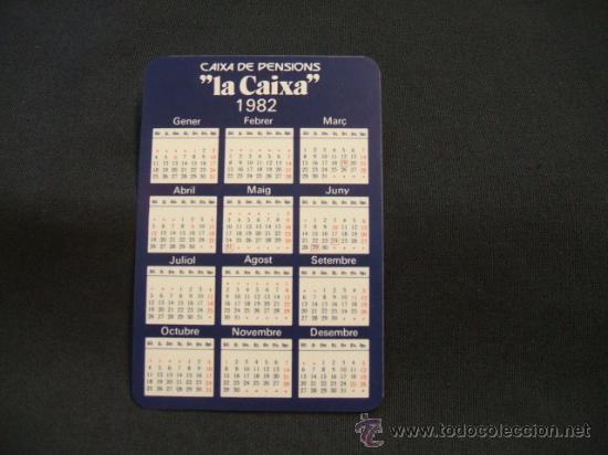 Coleccionismo calendarios: CALENDARIO DE BOLSILLO - CAIXA DE PENSIONS - LA CAIXA 1982 - - Foto 2