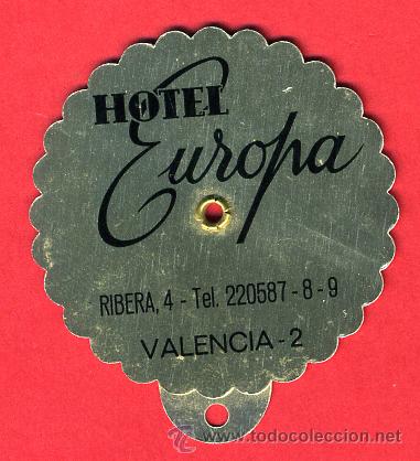 Coleccionismo Calendarios: CALENDARIO METALICO DE CHAPA PUBLICIDAD HOTEL EUROPA VALENCIA, GIRATORIO, ANTIGUO , ORIGINAL
