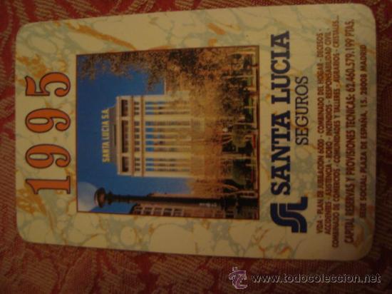 Coleccionismo calendarios: amanaque canlendario fournier, 1995 santa lucia