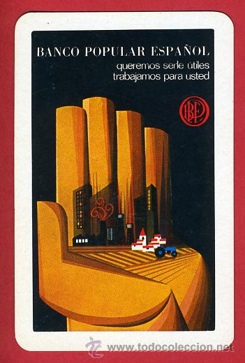 Collectables Calendars: CALENDARIO FOURNIER, PUBLICIDAD  BANCO POPULAR  , 1969 REVERSO HORIZONTAL , ORIGINAL , CAL5310
