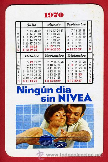Colecionismo Calend&aacute;rios: CALENDARIO FOURNIER, PUBLICIDAD CREMA NIVEA , 1970 , ORIGINAL ,CAL5355