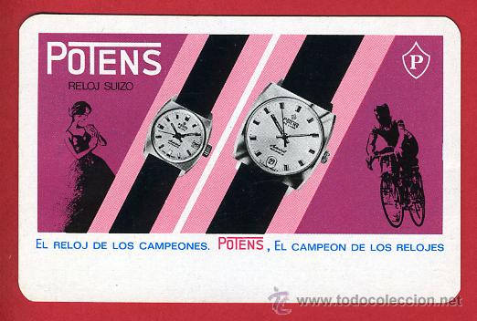 Colecionismo Calend&aacute;rios: CALENDARIO FOURNIER, PUBLICIDAD  RELOJ POTENS  , 1970  , ORIGINAL ,CAL5379