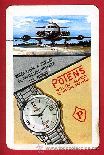 Colecionismo Calend&aacute;rios: CALENDARIO FOURNIER, PUBLICIDAD  RELOJ POTENS , 1966  , ORIGINAL ,CAL5400
