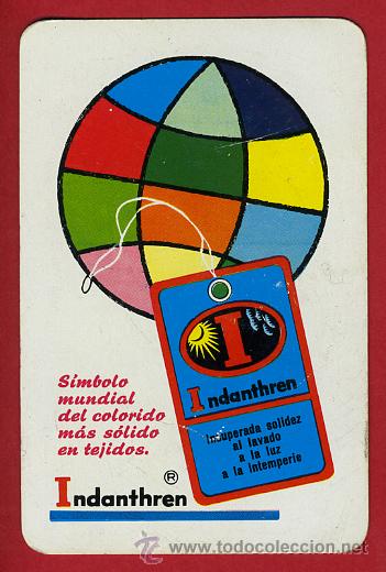 Colecionismo Calend&aacute;rios: CALENDARIO FOURNIER, PUBLICIDAD  INDANTHREN , 1965  , ORIGINAL ,CAL5404