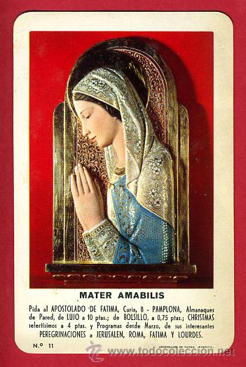 Colecionismo Calend&aacute;rios: CALENDARIO FOURNIER, PUBLICIDAD  MATER AMABILIS , 1964  , ORIGINAL ,CAL5417