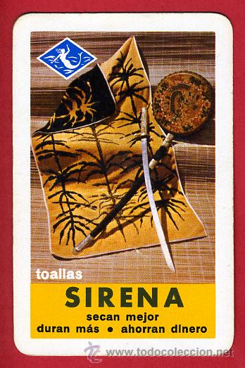 Colecionismo Calend&aacute;rios: CALENDARIO FOURNIER, PUBLICIDAD  TOALLAS SIRENA , 1964  , ORIGINAL ,CAL5420